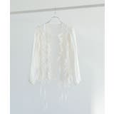 オフホワイト | ■ESCARシアーギンガムシャーリングカーディガン | Green Parks