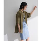 カーキ | ・ELENCARE DUEシアーボリュームスリーブシャツ | Green Parks