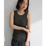 ・Petit Fleur シャーリングラメタンクトップ | Green Parks  | 詳細画像1 
