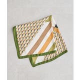 ・ジオメトリーパターンスカーフ 70×70 | Green Parks | 詳細画像1