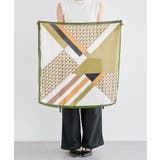 ・ジオメトリーパターンスカーフ 70×70 | Green Parks | 詳細画像2