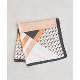 ブラック | ・ジオメトリーパターンスカーフ 70×70 | Green Parks