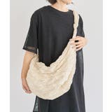 アイボリー | ・QUON ワイドプリーツショルダーバッグ | Green Parks 