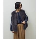 チャコールグレー | ・ELENCARE DUE シープファーロングベスト | Green Parks