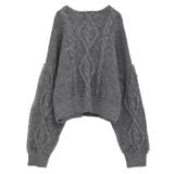 ■ESCAR フリンジケーブルポップコーンニット | Green Parks  | 詳細画像10