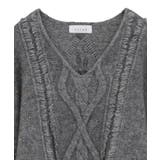 ■ESCAR フリンジケーブルポップコーンニット | Green Parks  | 詳細画像11