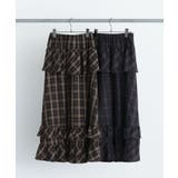 ■ESCAR チェックペプラムフレアスカート | Green Parks  | 詳細画像1 