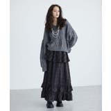 ■ESCAR チェックペプラムフレアスカート | Green Parks  | 詳細画像4 