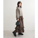 ■ESCAR チェックペプラムフレアスカート | Green Parks | 詳細画像6