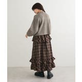 ■ESCAR チェックペプラムフレアスカート | Green Parks | 詳細画像7