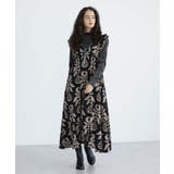 ■ESCAR ボタニカルptフリルエプロンワンピース | Green Parks | 詳細画像3