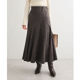 チャコールグレー | ・ELENCARE DUE スエードポンチフレアスカート | Green Parks