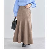 ブラウン | ・ELENCARE DUE スエードポンチフレアスカート | Green Parks