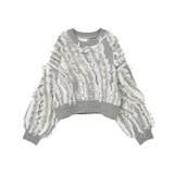 ・ELENCARE DUE フリンジジャカードニット | Green Parks | 詳細画像29