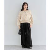 ・ELENCARE DUE フリンジジャカードニット | Green Parks | 詳細画像13