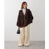 ・ELENCARE DUE フリンジジャカードカーディガン | Green Parks | 詳細画像2