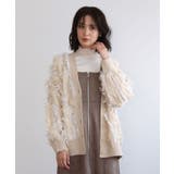 ・ELENCARE DUE フリンジジャカードカーディガン | Green Parks | 詳細画像10