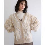 ・ELENCARE DUE フリンジジャカードカーディガン | Green Parks | 詳細画像11