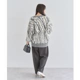 ・ELENCARE DUE フリンジジャカードカーディガン | Green Parks | 詳細画像14