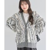 ・ELENCARE DUE フリンジジャカードカーディガン | Green Parks | 詳細画像18