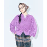 パープル | ■WITH KURUMI NAKATA シャギーカーディガン | Green Parks