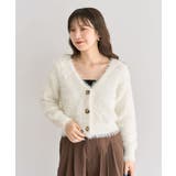 オフホワイト | ・Petit Fleur シャギーニットカーディガン | Green Parks 
