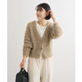 グレーベージュ | ・Petit Fleur シャギーニットカーディガン | Green Parks 