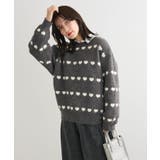 ・swing by ハートジャカードクルーニット | Green Parks  | 詳細画像5 