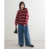 ・swing by ハートジャカードクルーニット | Green Parks  | 詳細画像12 