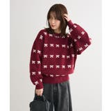 ・swing by リボンジャカードクルーニット | Green Parks  | 詳細画像17 