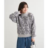 グレー | ・swing by アラベスクジャカードニット | Green Parks 