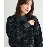 チャコールグレー | ・swing by アラベスクジャカードニット | Green Parks 