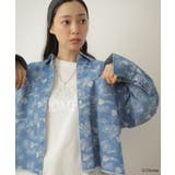 ライトインディゴ | ミッキー&フレンズ/花柄デニムシャツ | Green Parks 