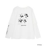 オフホワイト | ミッキー&フレンズ/レイヤードプリントロングTシャツ | Green Parks 