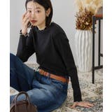 ブラック | 針抜きテレコカットプルオーバー | AMERICAN HOLIC