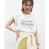 オフホワイト | ロゴノースリーブTシャツ | AMERICAN HOLIC