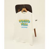 オフホワイト | 配色ロゴプリントTシャツ | AMERICAN HOLIC