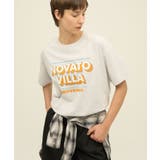 ライトグレー | 配色ロゴプリントTシャツ | AMERICAN HOLIC