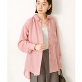 ピンク | シアーボイルオーバーシルエットシャツ | AMERICAN HOLIC