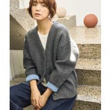 杢グレー | VネックWフェイスニットカーディガン【WEB限定カラー有り】 | AMERICAN HOLIC