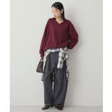 Vネックワンポイントロゴスウェットプルオーバー | AMERICAN HOLIC | 詳細画像13
