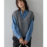 ローゲージVネックニットベスト | AMERICAN HOLIC | 詳細画像13 