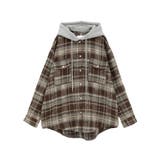フード付きシャギーチェックシャツ | AMERICAN HOLIC | 詳細画像10 