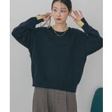 ネイビー | バイパチラグランニットプルオーバー<静電気軽減> | AMERICAN HOLIC