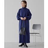 バイパチモックネックニットワンピース＜静電気軽減＞ | AMERICAN HOLIC | 詳細画像2 