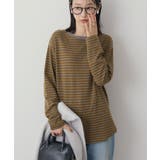 ボーダーキャメル | アソートラウンドカットプルオーバー | AMERICAN HOLIC