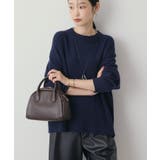 ネイビー | バイパチモックネックニットプルオーバー<静電気軽減> | AMERICAN HOLIC