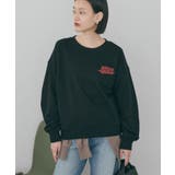 ブラック | ワンポイントサガラ刺繍裏毛プルオーバー | AMERICAN HOLIC