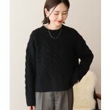 ミドルゲージケーブルニットプルオーバー | AMERICAN HOLIC | 詳細画像1