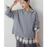 ミドルゲージケーブルニットプルオーバー | AMERICAN HOLIC | 詳細画像13